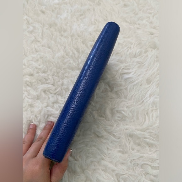 CELINE Drummed Large Zip Around Multifunction Wallet Indigo - Picture 5 of 13